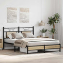 vidaXL sonoma tölgy színű szerelt fa ágykeret matrac nélkül 140x190 cm