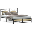 vidaXL sonoma tölgy színű szerelt fa ágykeret matrac nélkül 140x190 cm