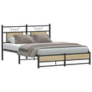 vidaXL sonoma tölgy színű szerelt fa ágykeret matrac nélkül 150x200 cm