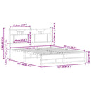 vidaXL sonoma tölgy színű szerelt fa ágykeret matrac nélkül 150x200 cm