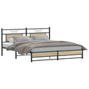 vidaXL sonoma tölgy színű szerelt fa ágykeret matrac nélkül 160x200 cm