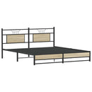 vidaXL sonoma tölgy színű szerelt fa ágykeret matrac nélkül 160x200 cm