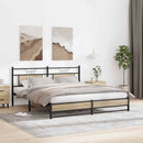 vidaXL sonoma tölgy színű szerelt fa ágykeret matrac nélkül 160x200 cm