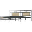 vidaXL sonoma tölgy színű szerelt fa ágykeret matrac nélkül 160x200 cm