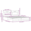 vidaXL sonoma tölgy színű szerelt fa ágykeret matrac nélkül 160x200 cm