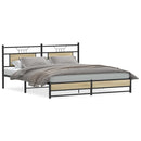 vidaXL sonoma tölgy színű szerelt fa ágykeret matrac nélkül 160x200 cm