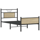 vidaXL sonoma tölgy színű szerelt fa ágykeret matrac nélkül 80x200 cm
