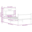 vidaXL sonoma tölgy színű szerelt fa ágykeret matrac nélkül 80x200 cm