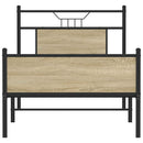vidaXL sonoma tölgy színű szerelt fa ágykeret matrac nélkül 90x190 cm