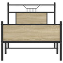vidaXL sonoma tölgy színű szerelt fa ágykeret matrac nélkül 90x200 cm
