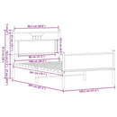 vidaXL sonoma tölgy színű szerelt fa ágykeret matrac nélkül 100x200 cm