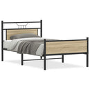 vidaXL ágykeret matrac nélkül Sonoma tölgy 107x203 cm Gépi fa