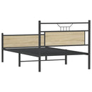 vidaXL ágykeret matrac nélkül Sonoma tölgy 107x203 cm Gépi fa