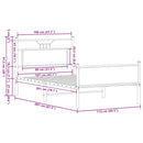 vidaXL ágykeret matrac nélkül Sonoma tölgy 107x203 cm Gépi fa