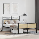vidaXL sonoma tölgy színű szerelt fa ágykeret matrac nélkül 120x190 cm