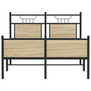 vidaXL sonoma tölgy színű szerelt fa ágykeret matrac nélkül 120x190 cm