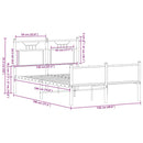 vidaXL sonoma tölgy színű szerelt fa ágykeret matrac nélkül 120x190 cm