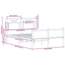 vidaXL sonoma tölgy színű szerelt fa ágykeret matrac nélkül 120x200 cm