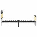 vidaXL sonoma tölgy színű szerelt fa ágykeret matrac nélkül 137x190 cm