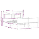 vidaXL sonoma tölgy színű szerelt fa ágykeret matrac nélkül 137x190 cm