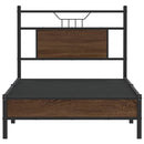 vidaXL barna tölgy színű szerelt fa ágykeret matrac nélkül 80x200 cm