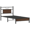 vidaXL barna tölgy színű szerelt fa ágykeret matrac nélkül 90x190 cm