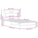 vidaXL barna tölgy színű szerelt fa ágykeret matrac nélkül 90x190 cm