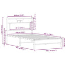 vidaXL barna tölgy színű szerelt fa ágykeret matrac nélkül 100x200 cm