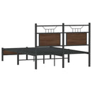 vidaXL barna tölgy színű szerelt fa ágykeret matrac nélkül 120x200 cm