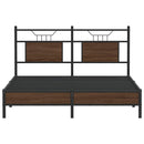 vidaXL barna tölgy színű szerelt fa ágykeret matrac nélkül 140x190 cm