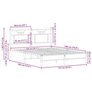 vidaXL barna tölgy színű szerelt fa ágykeret matrac nélkül 140x190 cm