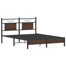 vidaXL barna tölgy színű szerelt fa ágykeret matrac nélkül 150x200 cm
