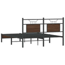 vidaXL barna tölgy színű szerelt fa ágykeret matrac nélkül 150x200 cm