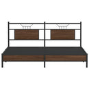 vidaXL barna tölgy színű szerelt fa ágykeret matrac nélkül 160x200 cm