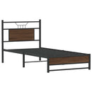 vidaXL barna tölgy színű szerelt fa ágykeret matrac nélkül 80x200 cm