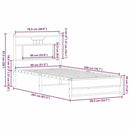 vidaXL barna tölgy színű szerelt fa ágykeret matrac nélkül 80x200 cm