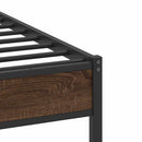 vidaXL barna tölgy színű szerelt fa ágykeret matrac nélkül 90x190 cm