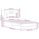 vidaXL barna tölgy színű szerelt fa ágykeret matrac nélkül 90x190 cm