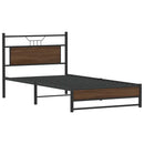 vidaXL barna tölgy színű szerelt fa ágykeret matrac nélkül 90x190 cm