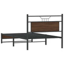 vidaXL barna tölgy színű szerelt fa ágykeret matrac nélkül 90x190 cm