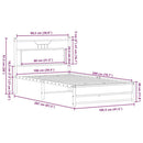 vidaXL barna tölgy színű szerelt fa ágykeret matrac nélkül 100x200 cm