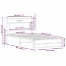 vidaXL ágykeret matrac nélkül barna tölgy 107x203 cm műfa