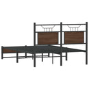 vidaXL barna tölgy színű szerelt fa ágykeret matrac nélkül 120x190 cm