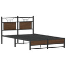 vidaXL barna tölgy színű szerelt fa ágykeret matrac nélkül 120x200 cm