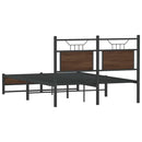vidaXL barna tölgy színű szerelt fa ágykeret matrac nélkül 120x200 cm