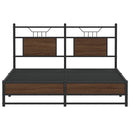 vidaXL barna tölgy színű szerelt fa ágykeret matrac nélkül 140x190 cm