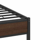 vidaXL barna tölgy színű szerelt fa ágykeret matrac nélkül 140x190 cm