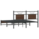 vidaXL barna tölgy színű szerelt fa ágykeret matrac nélkül 140x200 cm