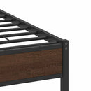 vidaXL barna tölgy színű szerelt fa ágykeret matrac nélkül 140x200 cm