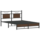 vidaXL barna tölgy színű szerelt fa ágykeret matrac nélkül 150x200 cm